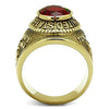 WildKlass Stainless Steel Marines Ring IP Gold Men Synthetic Siam-WildKlass Jewelry