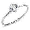 WildKlass Stainless Steel Ring No Plating Women AAA Grade CZ Clear-WildKlass Jewelry