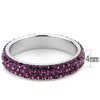 WildKlass Stainless Steel Ring High Polished Women Top Grade Crystal Amethyst-WildKlass Jewelry