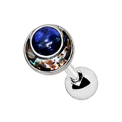 316L Stainless Steel Galaxy Abalone Inlay WildKlass Cartilage Earring-WildKlass Jewelry