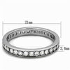 WildKlass Stainless Steel Ring High Polished (no Plating) Women AAA Grade CZ Clear-WildKlass Jewelry