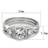 WildKlass 925 Sterling Silver Ring Rhodium Women AAA Grade CZ Clear-WildKlass Jewelry