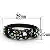 WildKlass Stainless Steel Flower Ring IP Black Women Top Grade Crystal Multi Color-WildKlass Jewelry