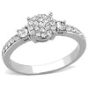 WildKlass Stainless Steel Ring High Polished Women Top Grade Crystal Clear-WildKlass Jewelry