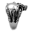 WildKlass Stainless Steel Ring High Polished Men Epoxy Jet-WildKlass Jewelry