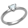 WildKlass Stainless Steel Ring High Polished Women AAA Grade CZ Clear-WildKlass Jewelry