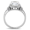 WildKlass Stainless Steel Ring High Polished Women Cubic Clear-WildKlass Jewelry