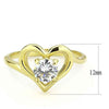 WildKlass Stainless Steel Ring IP Gold Women AAA Grade CZ Clear-WildKlass Jewelry
