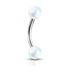 Metallic AB Coating Balls Over 316L Surgical Steel WildKlass Curved Barbells for Eyebrow, Daith and More-WildKlass Jewelry