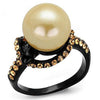 WildKlass Stainless Steel Ring IP Women Synthetic Topaz-WildKlass Jewelry
