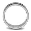 WildKlass Stainless Steel Ring High Polished Men Epoxy Jet-WildKlass Jewelry