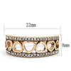 WildKlass Stainless Steel Ring IP Rose Gold Women Top Grade Crystal Clear-WildKlass Jewelry