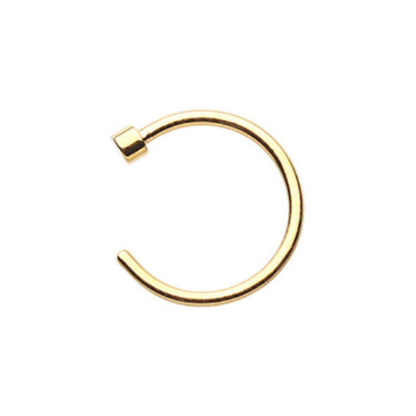 Gold PVD Basic WildKlass Nose Hoop Ring-WildKlass Jewelry