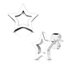 Pair of Hollow Star 316L Stainless Steel WildKlass Earring Studs-WildKlass Jewelry