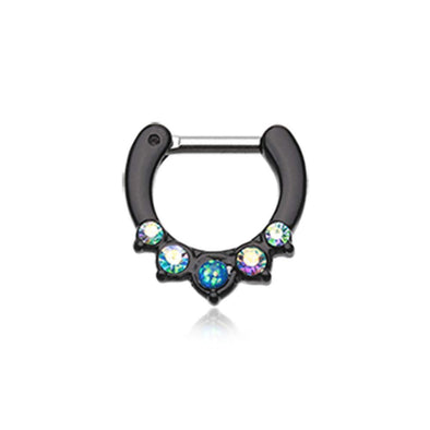 Colorline Opal Precia WildKlass Septum Clicker-WildKlass Jewelry