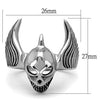 WildKlass Stainless Steel Ring High Polished (no Plating) Men Epoxy Jet-WildKlass Jewelry