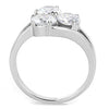 WildKlass Stainless Steel Ring High Polished Women AAA Grade CZ Clear-WildKlass Jewelry