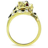 WildKlass Stainless Steel Animals Ring IP Gold Women Top Grade Crystal Multi Color-WildKlass Jewelry