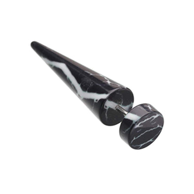Two Tone Stripe UV Acrylic Fake WildKlass Taper-WildKlass Jewelry