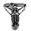 WildKlass Stainless Steel Ring High Polished Men Epoxy Jet-WildKlass Jewelry