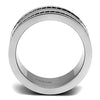 WildKlass Stainless Steel Ring High Polished Men Epoxy Jet-WildKlass Jewelry
