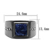 WildKlass Stainless Steel Ring IP Light Black (IP Gun) Men Blue Sand Montana-WildKlass Jewelry