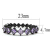 WildKlass Stainless Steel Ring IP Women AAA Grade CZ Amethyst-WildKlass Jewelry