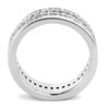 WildKlass Stainless Steel Ring High Polished Women AAA Grade CZ Clear-WildKlass Jewelry