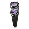 WildKlass Stainless Steel Ring IP Women AAA Grade CZ Amethyst-WildKlass Jewelry