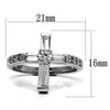 WildKlass Stainless Steel Ring High Polished Women AAA Grade CZ Clear-WildKlass Jewelry