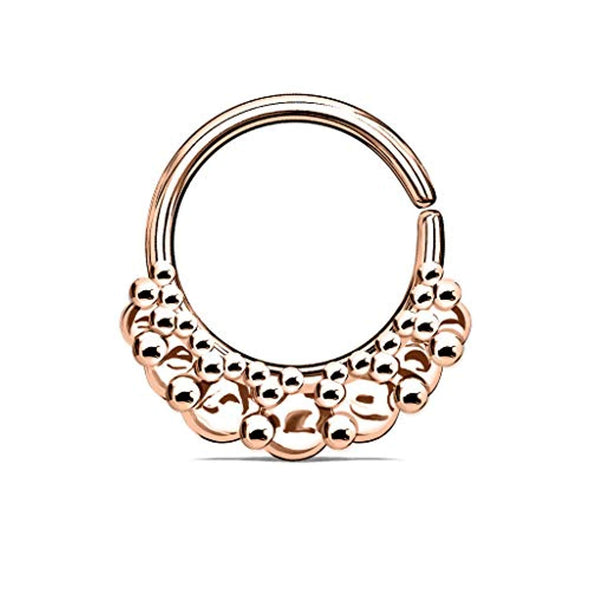 WildKlass Vintage Fan Circles Bendable Nose Septum and Ear Cartilage Hoops-WildKlass Jewelry