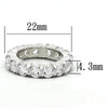 WildKlass 925 Sterling Silver Eternity Ring Silver Women AAA Grade CZ Clear-WildKlass Jewelry