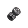 Retro Heart UV Acrylic Fake WildKlass Plug-WildKlass Jewelry