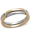 WildKlass Stainless Steel Ring Two-Tone IP Rose Gold Women-WildKlass Jewelry