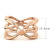 WildKlass Stainless Steel Ring IP Rose Gold Women-WildKlass Jewelry