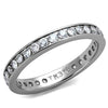 WildKlass Stainless Steel Ring High Polished (no Plating) Women AAA Grade CZ Clear-WildKlass Jewelry