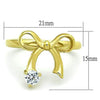 WildKlass Stainless Steel Ring IP Gold Women AAA Grade CZ Clear-WildKlass Jewelry