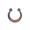 WildKlass PVD Plated Fake Septum Clicker with Removable Balls-WildKlass Jewelry