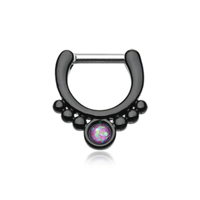 Colorline Opal Grandiose WildKlass Septum Clicker-WildKlass Jewelry