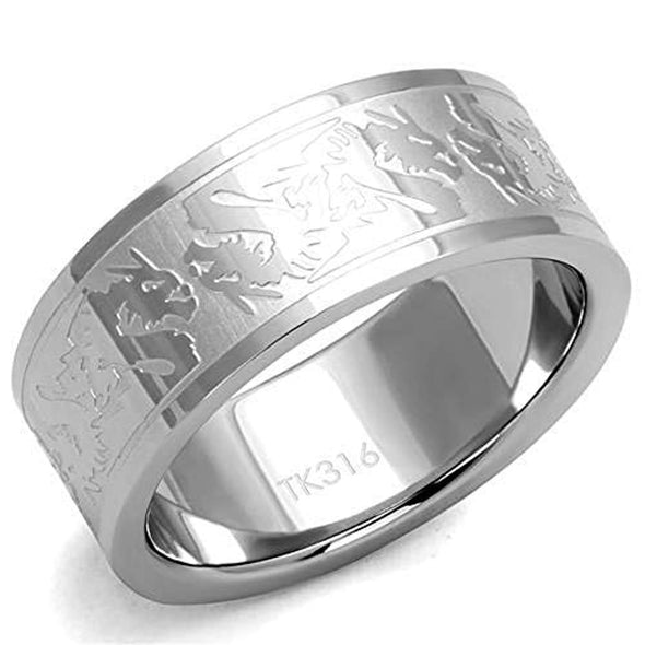 WildKlass Stainless Steel Ring High Polished Men-WildKlass Jewelry
