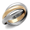 WildKlass Stainless Steel Ring Two-Tone IP Rose Gold Women-WildKlass Jewelry