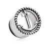 Classic Knotted Anchor Ear Gauge Tunnel WildKlass Plug-WildKlass Jewelry