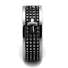 WildKlass Stainless Steel Ring High Polished Men Epoxy Jet-WildKlass Jewelry