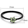 WildKlass Stainless Steel Ring IP Black Women Top Grade Crystal Peridot-WildKlass Jewelry
