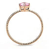 WildKlass Stainless Steel Ring IP Rose Gold Women AAA Grade CZ Rose-WildKlass Jewelry