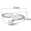 WildKlass Brass Ring Rhodium Women Synthetic White-WildKlass Jewelry
