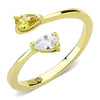WildKlass Stainless Steel Ring IP Gold Women AAA Grade CZ Topaz-WildKlass Jewelry