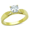 WildKlass Stainless Steel Ring IP Gold Women AAA Grade CZ Clear-WildKlass Jewelry