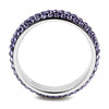 WildKlass Stainless Steel Ring High Polished Women Top Grade Crystal Tanzanite-WildKlass Jewelry