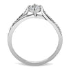 WildKlass Stainless Steel Ring High Polished Women AAA Grade CZ Clear-WildKlass Jewelry